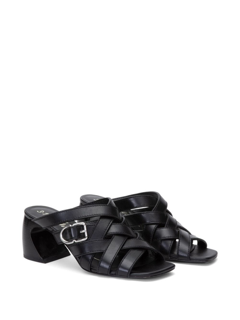 3.1 Phillip Lim ID 65mm open-weave leather mules outlook