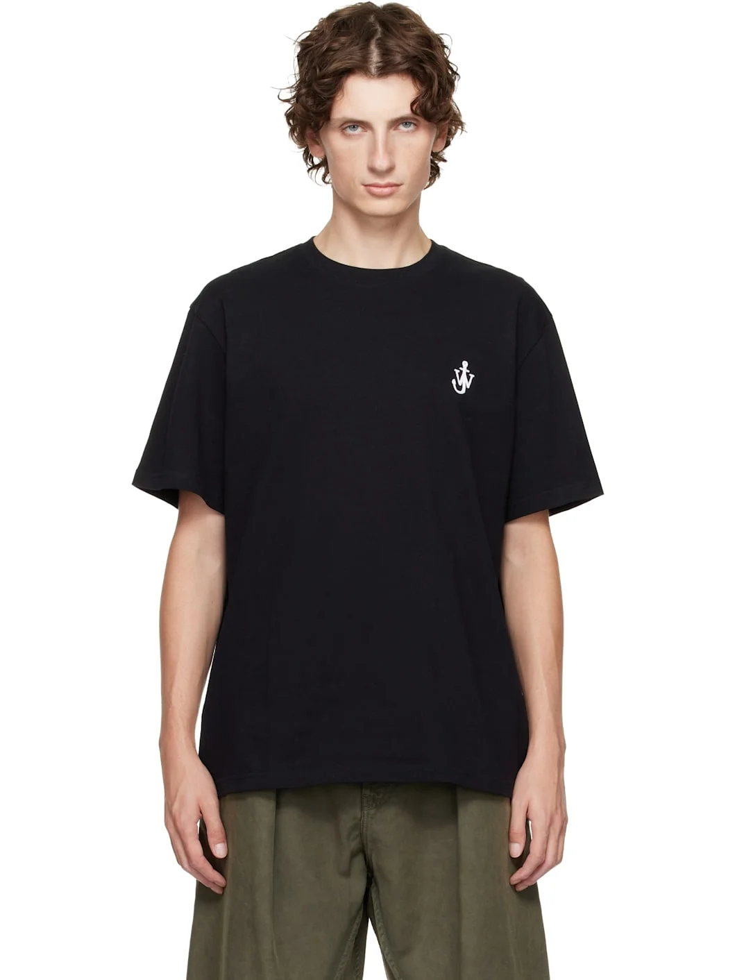 Black Anchor Embroidery T-shirt - 1