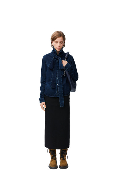 Loewe Deconstructed skirt in denim outlook