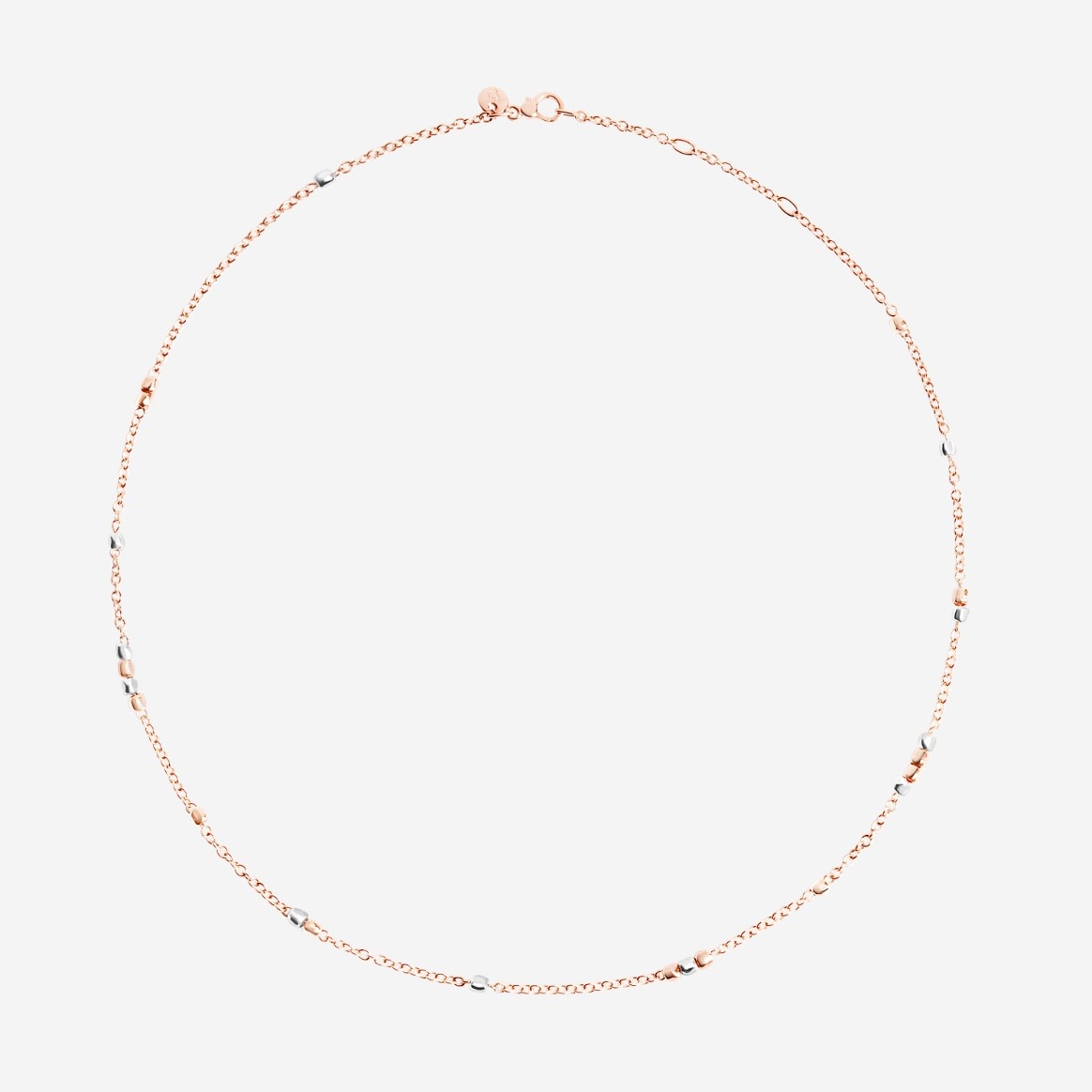 Rose Gold & Silver Mini Granelli Necklace - 1