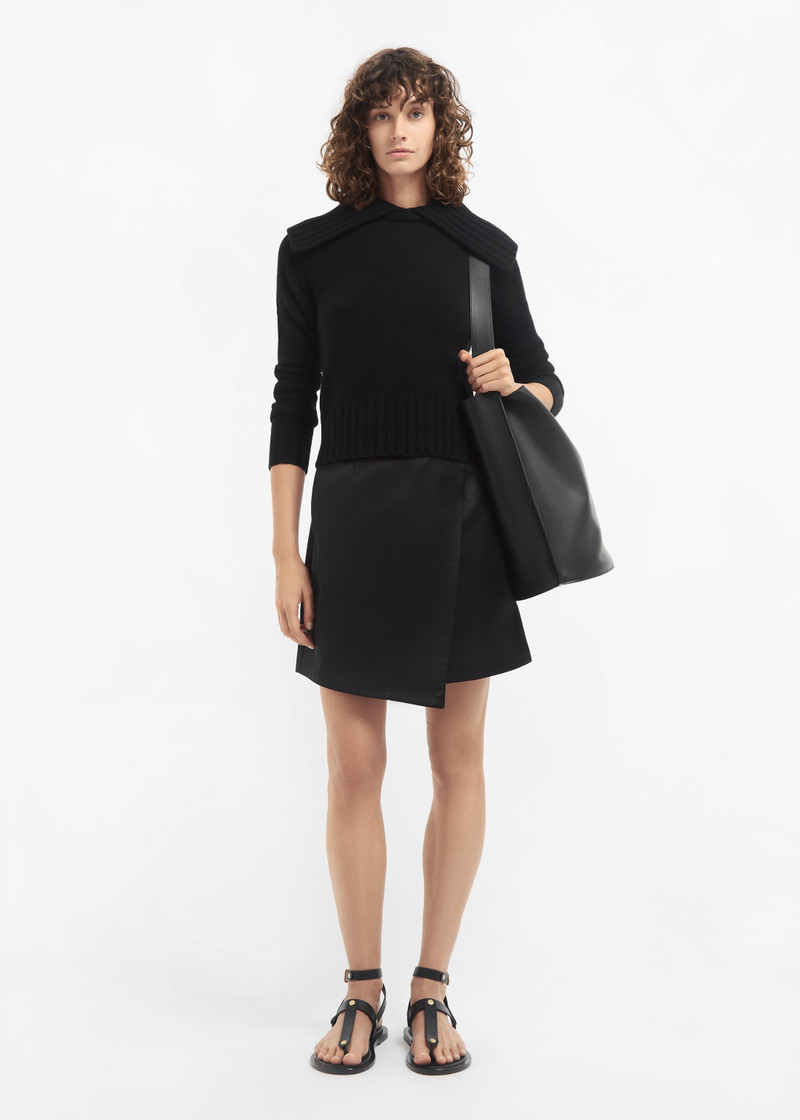 Ribbed Collared Sweater in Cashmere 3