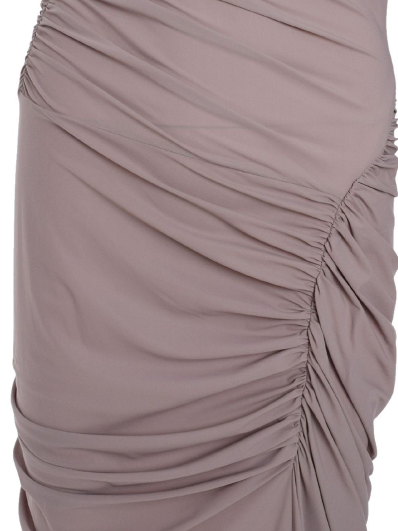 one-sleeve ruched gown 3