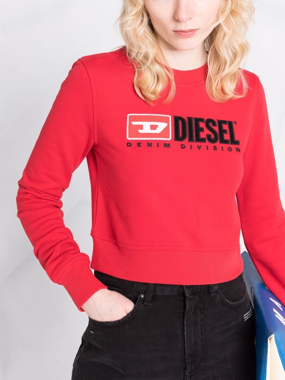 logo-print cotton sweatshirt - 3