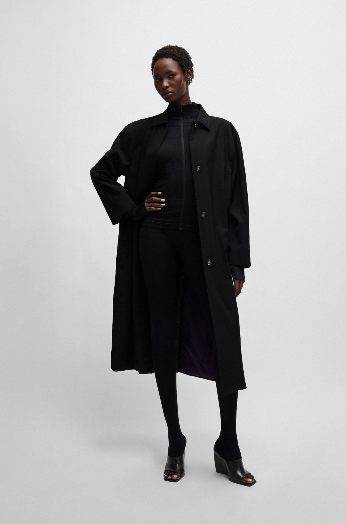 NAOMI X BOSS STRETCH-JERSEY LEGGINGS WITH BRANDED WAISTBAND - 3