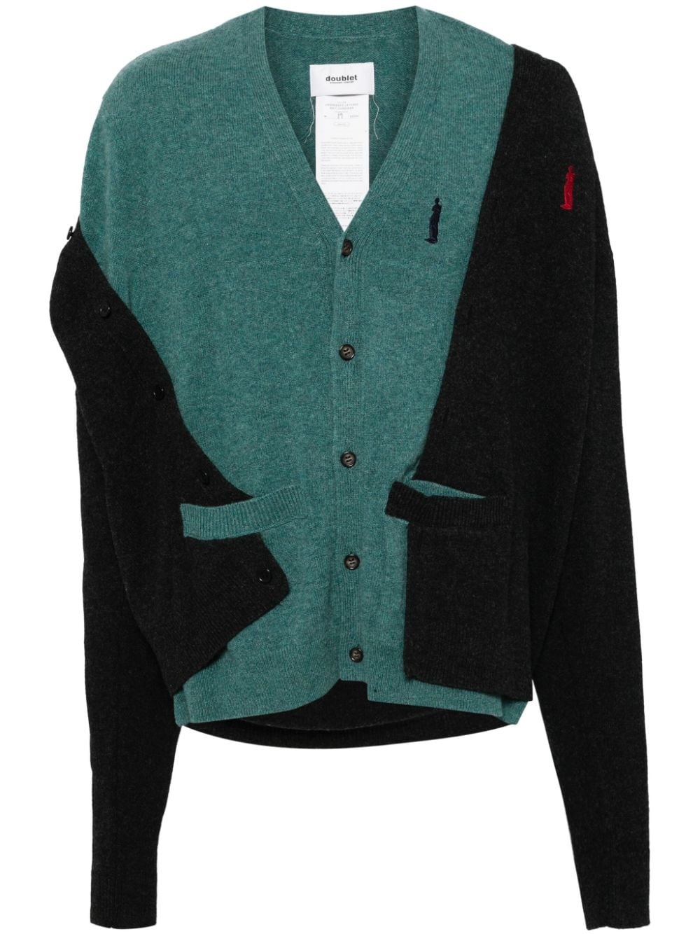 Undressed knitted cardigan - 1