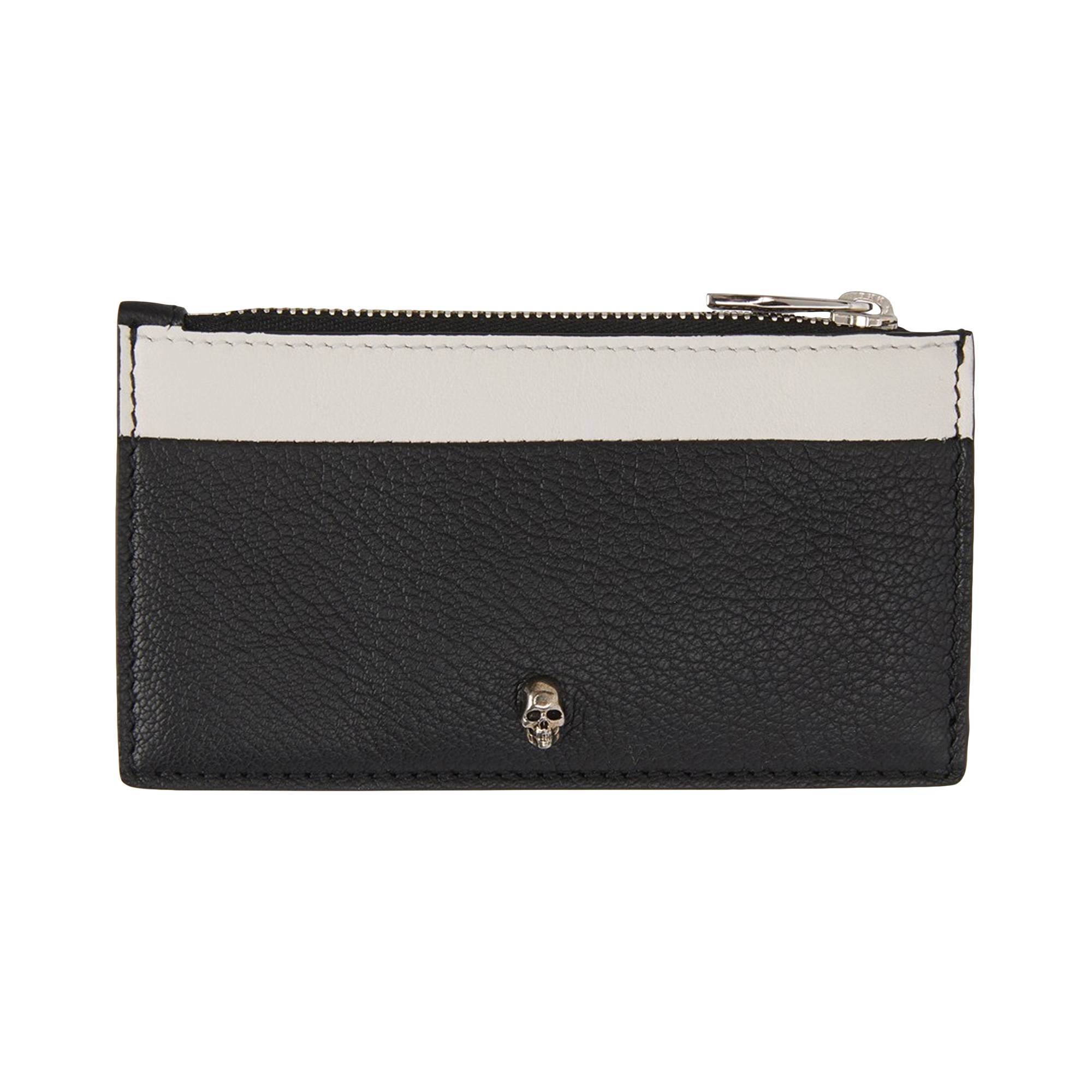 Alexander McQueen Small Zip Card Holder 'Black' - 1