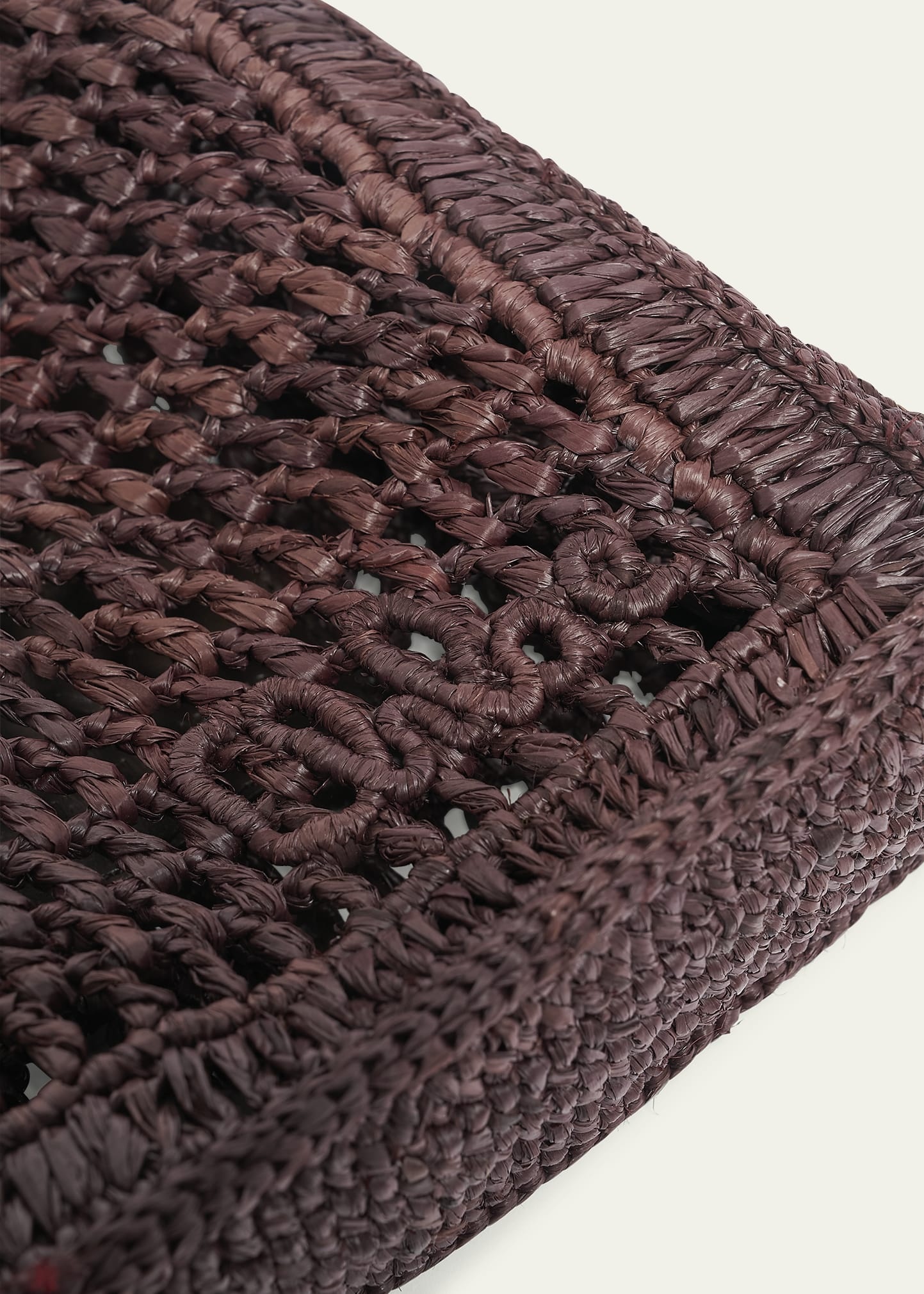 Summer Banana Tote Bag in Crochet Paper and Leather - 5