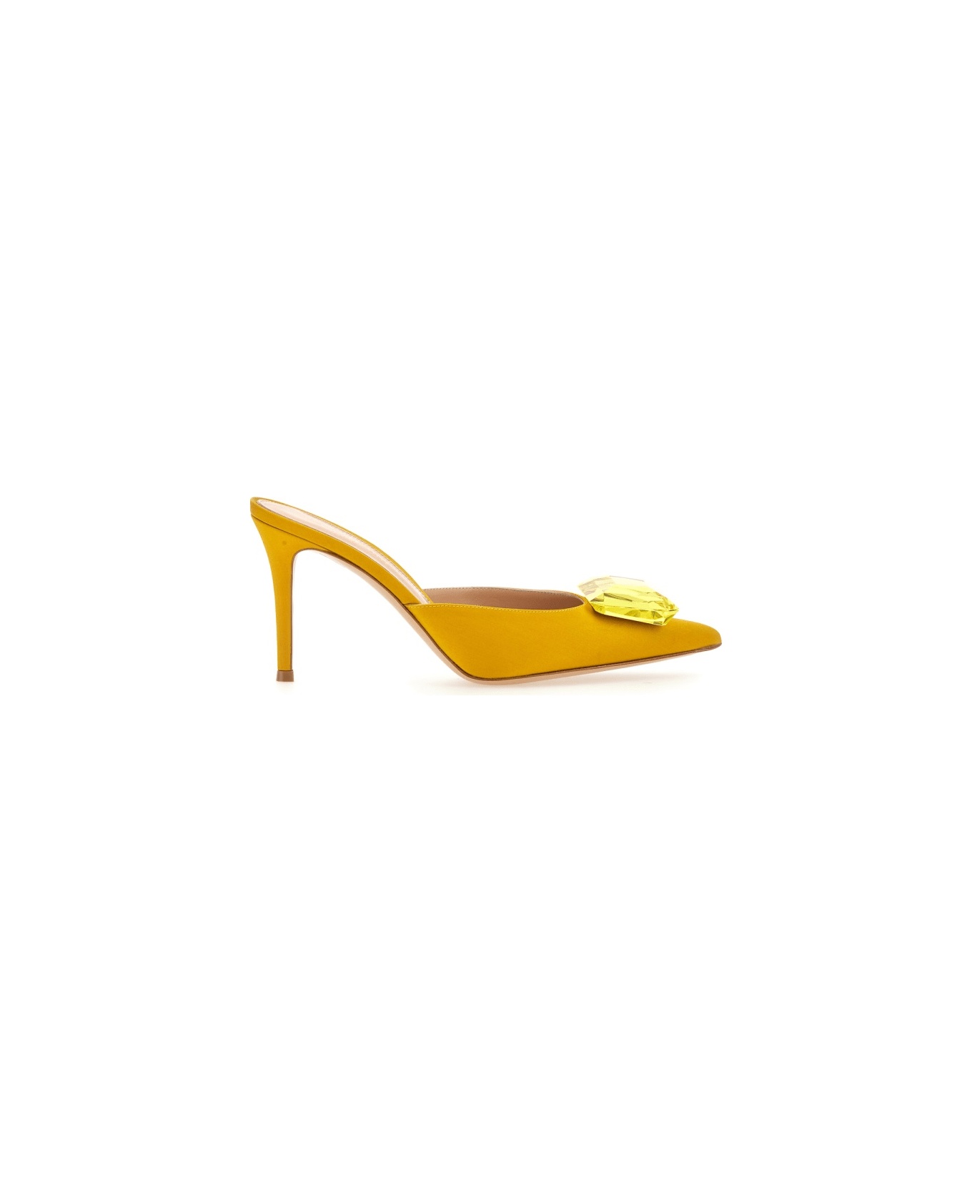 サンダル・ミュール Gianvito Rossi SS23 JAIPUR MULE 85 (G91370_85RICMIMO) Gianvito Rossi - Jaipur embellished satin mules Gianvito Rossi