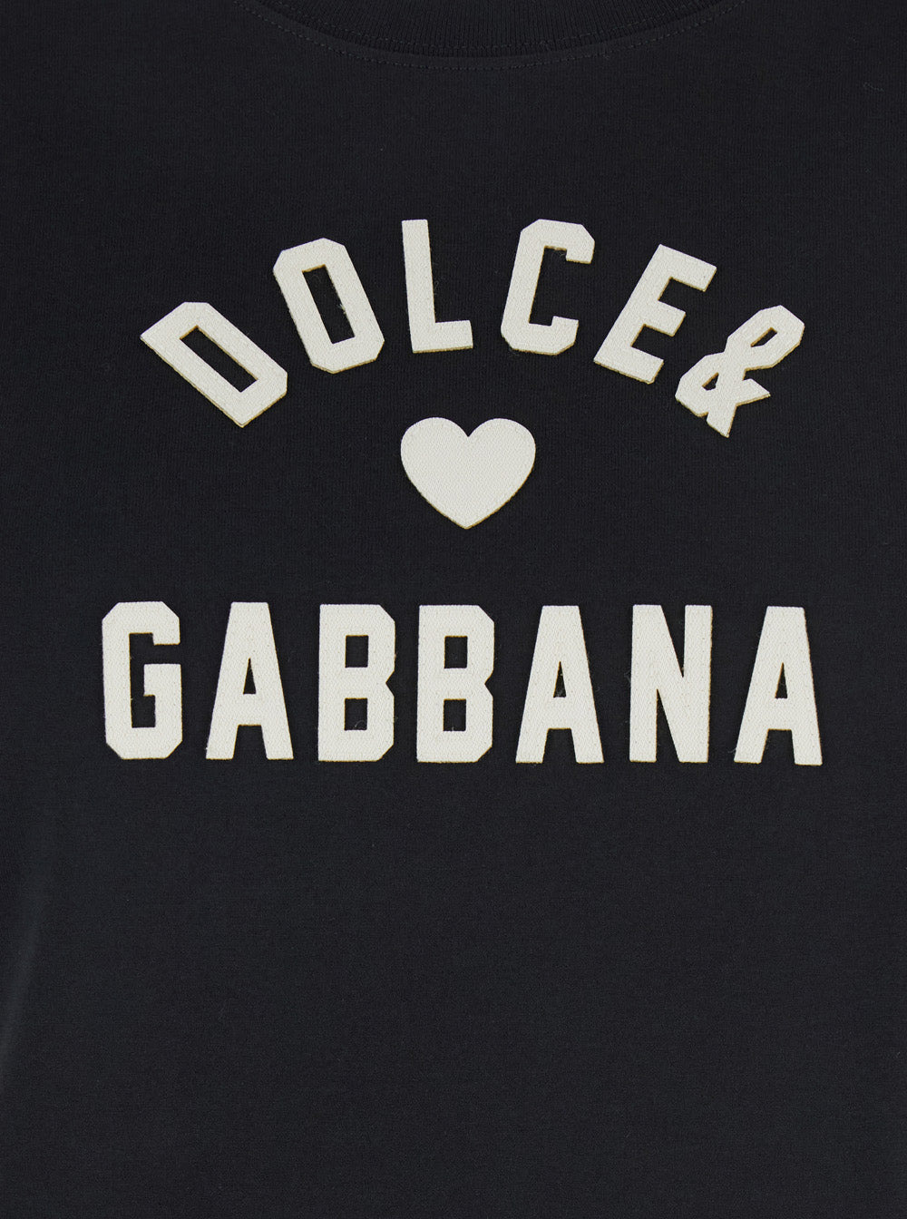 Dolce & Gabbana Women Black Crewneck T-Shirt With Maxi Logo Lettering On The Front In Cotton Woman - 3