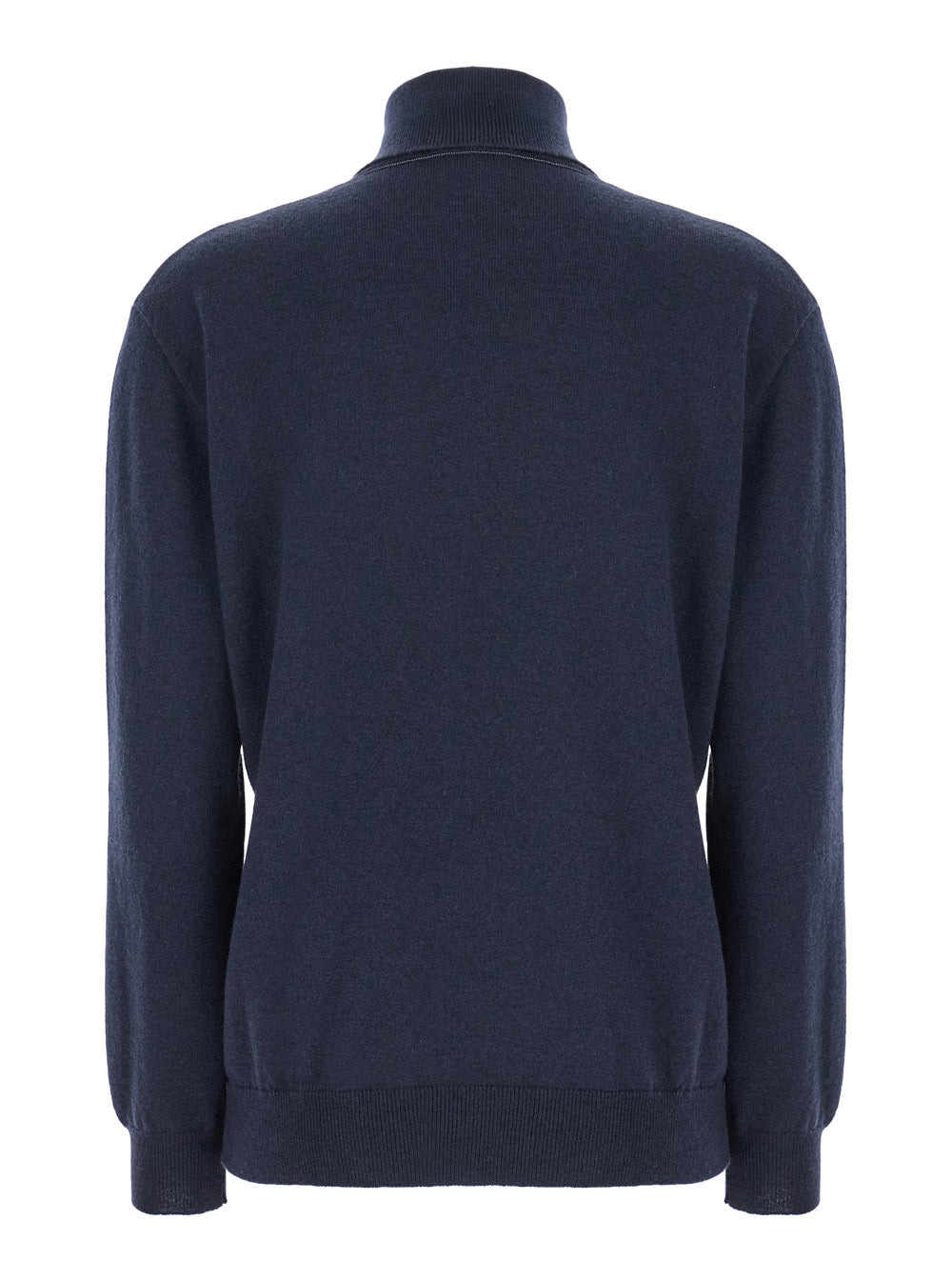Brunello Cucinelli Women Blue Turtleneck Sweater In Cashmere Woman - 2