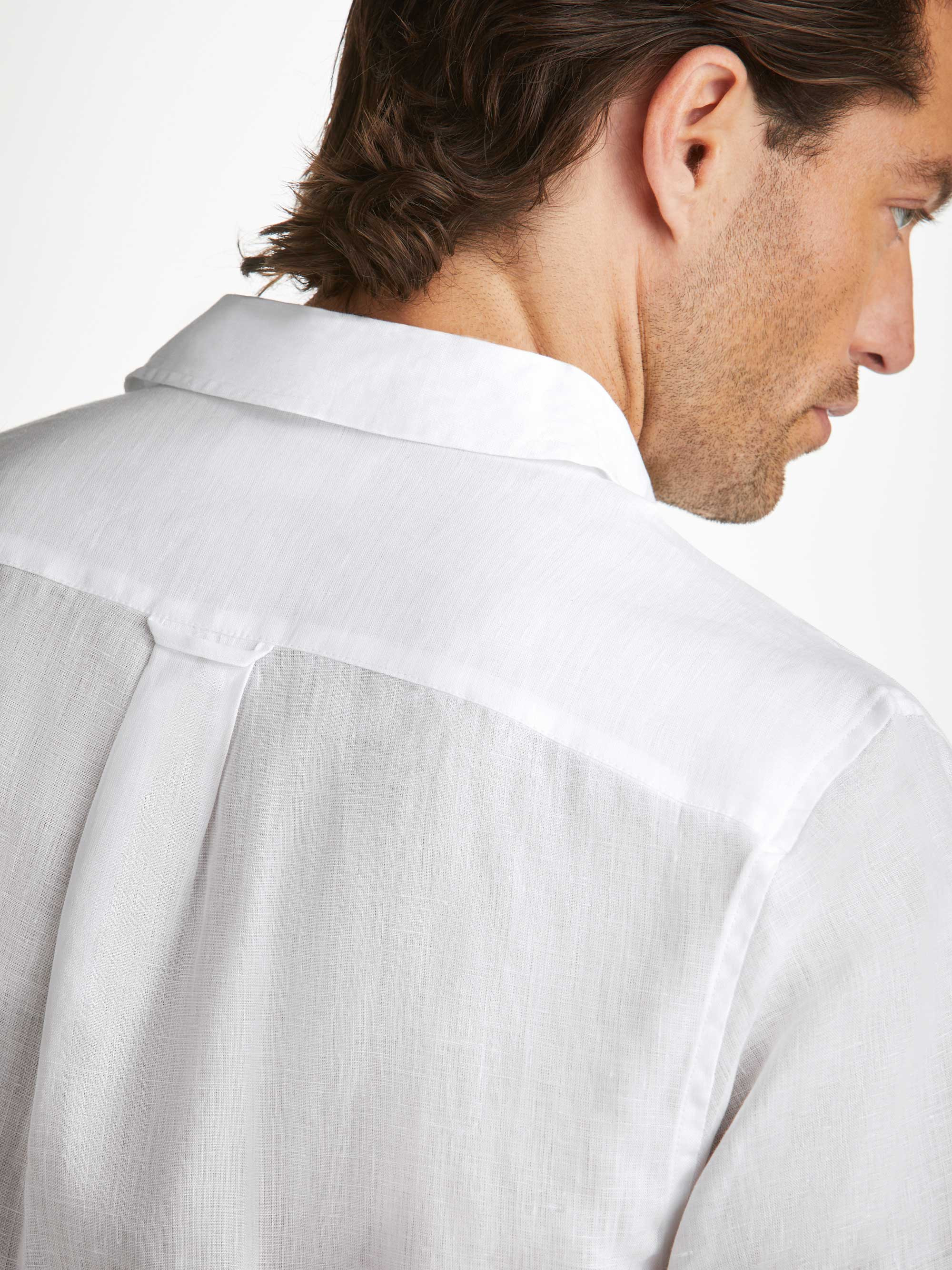 Men's Shirt Monaco Linen White - 5