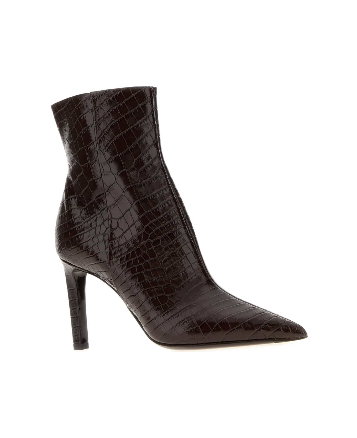 Chocolate Leather Frankie 85 Ankle Boots - 2
