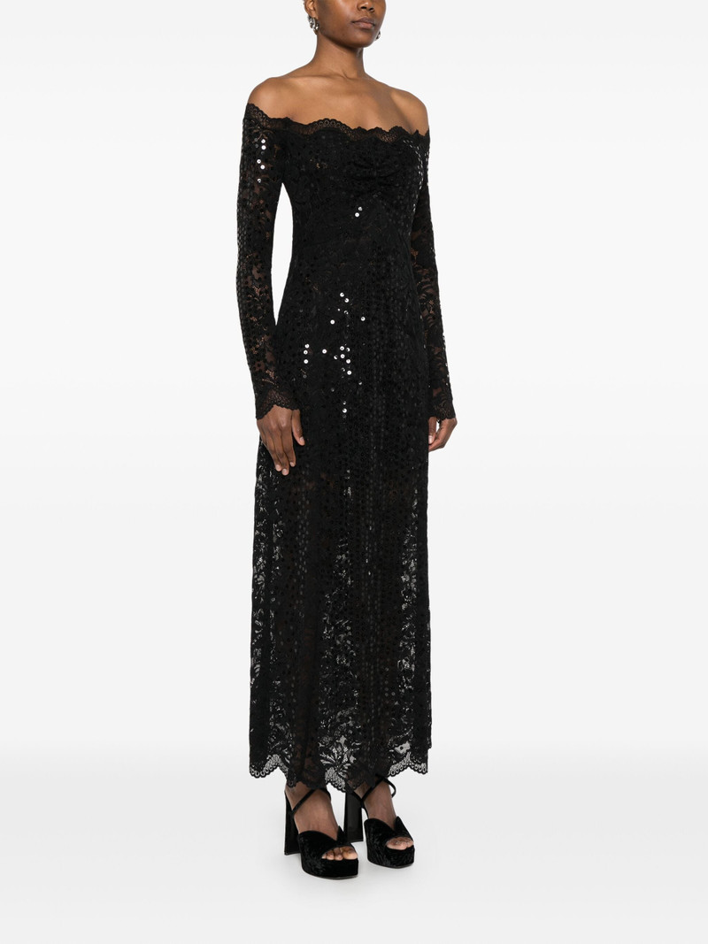 Sequin-embroidered Lace Maxi Dress 3