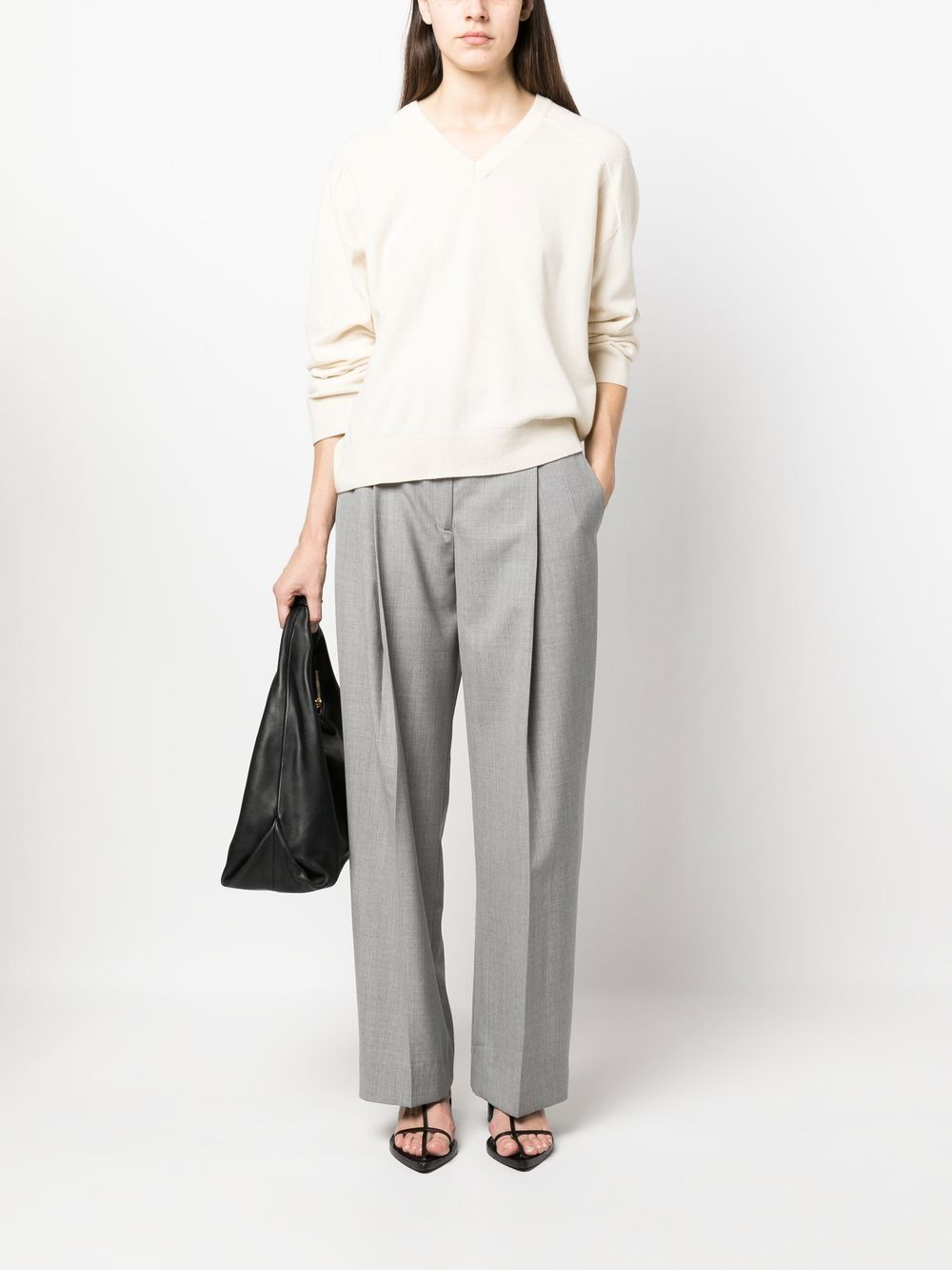 V-neck knitted jumper - 2