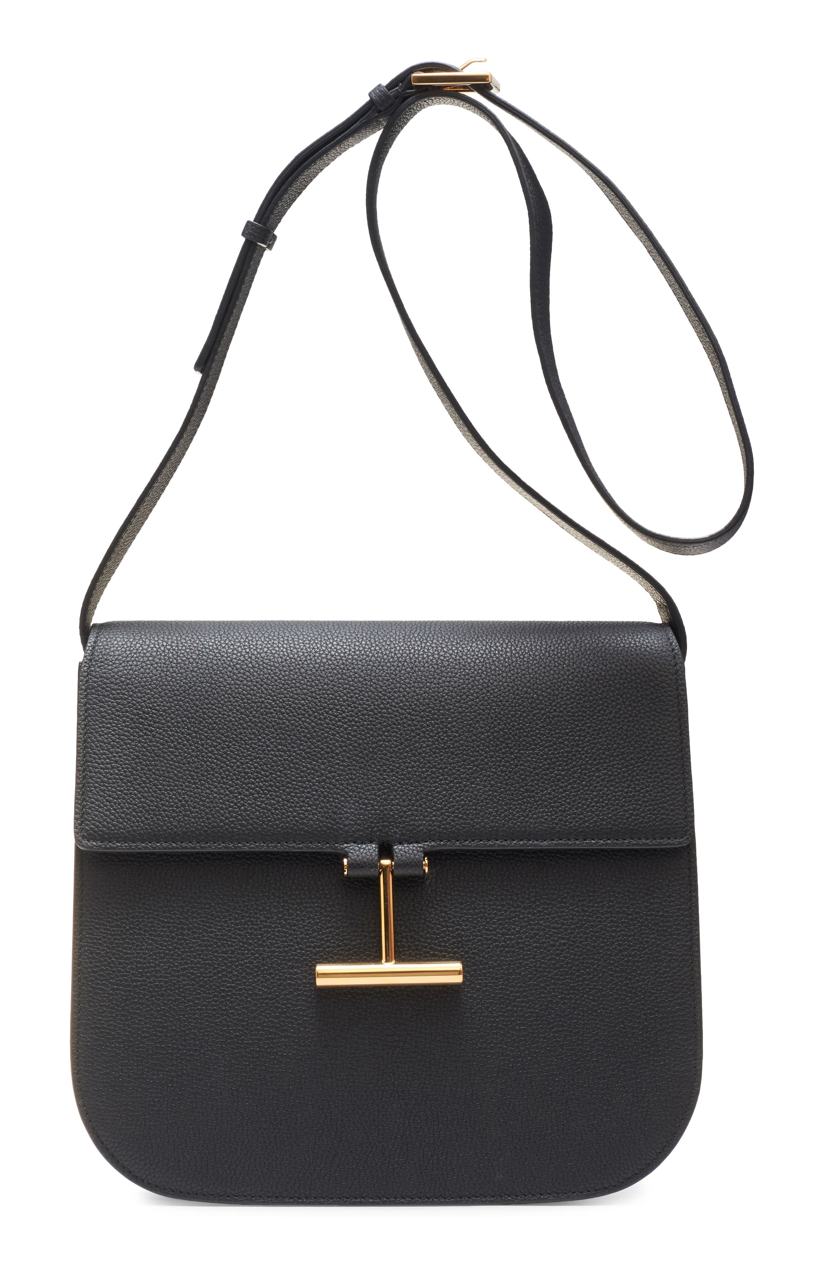 TOM FORD Medium Tara Leather Crossbody Bag in Black at Nordstrom - 1