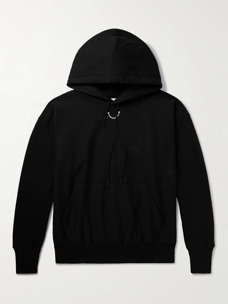 Logo-Print Embroidered Cotton-Blend Jersey Hoodie - 1