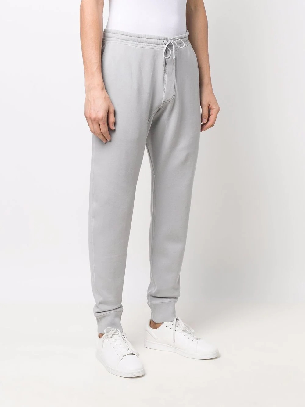 drawstring cotton track pants - 3