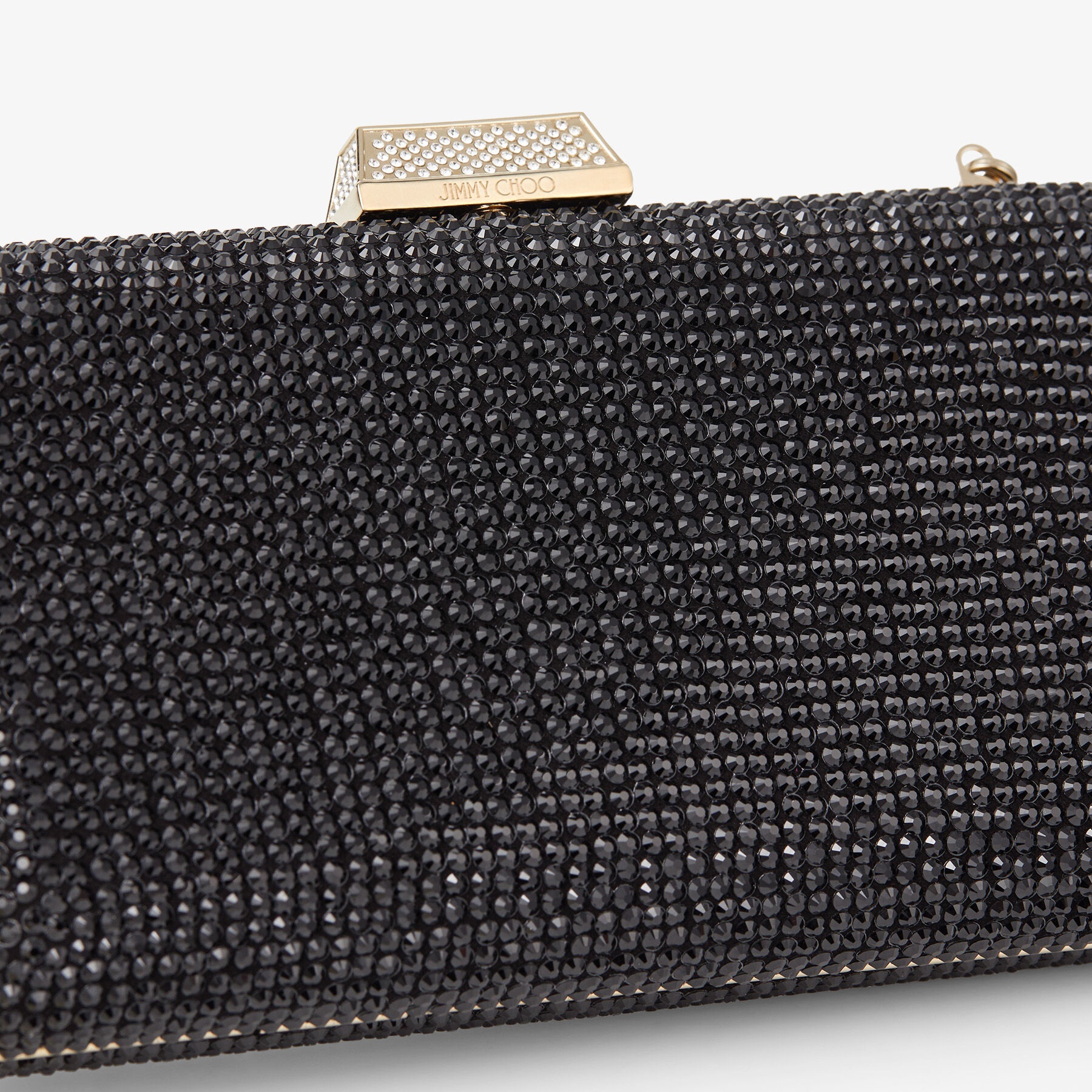 Clemmie
Black Suede Clutch Bag with Crystals - 5
