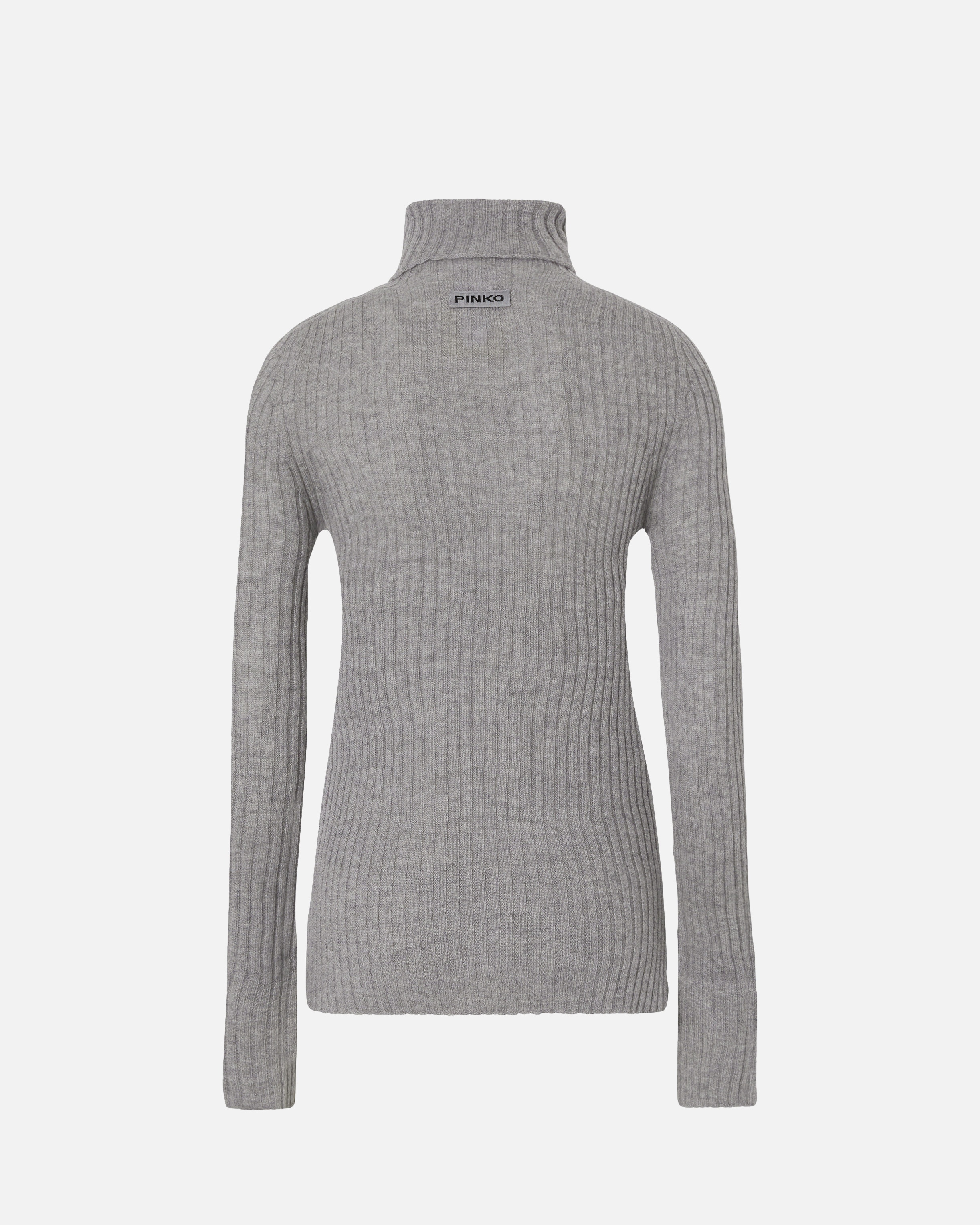HIGH-NECK RIBBED CASHMERE-BLEND SWEATER WITH LUREX CUFFS - 6