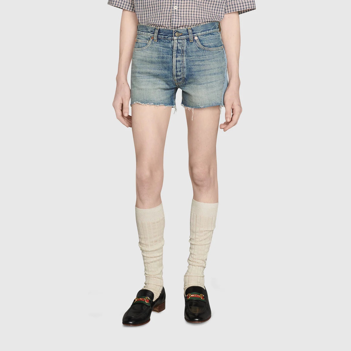 Eco resinated organic denim shorts - 3