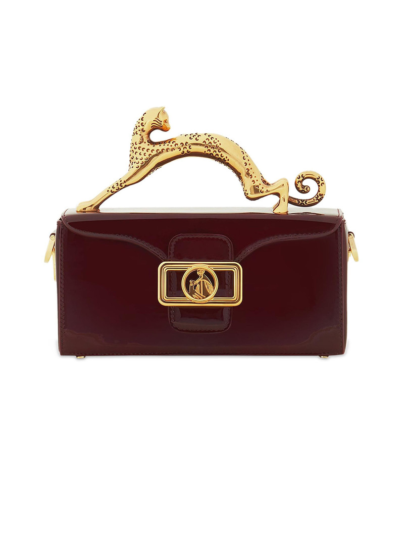 Women's Pencil Cat Nano Patent Leather Crossbody Bag - Bacchus 1