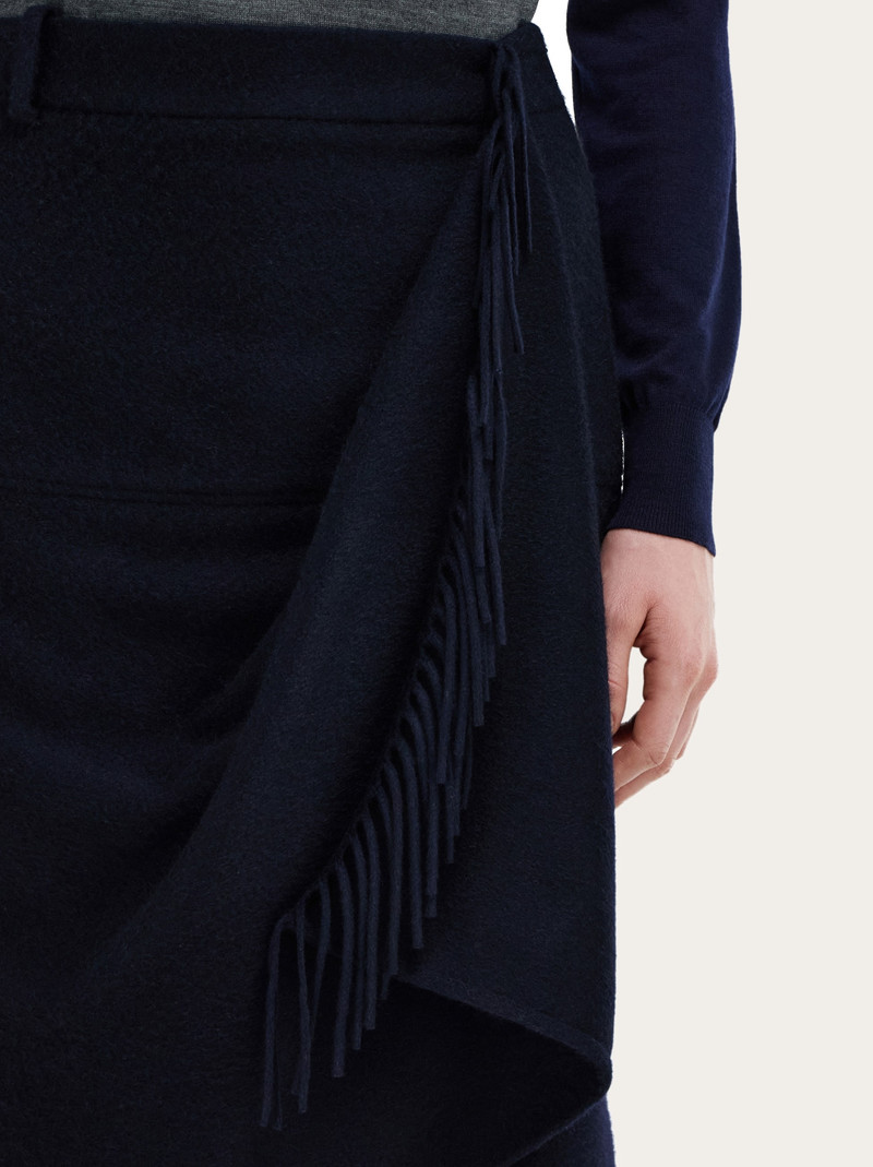 Wrap skirt with fringe detail 5