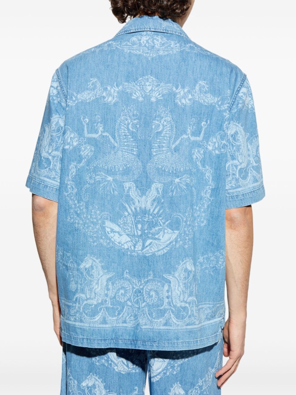 denim printed shirt - 4