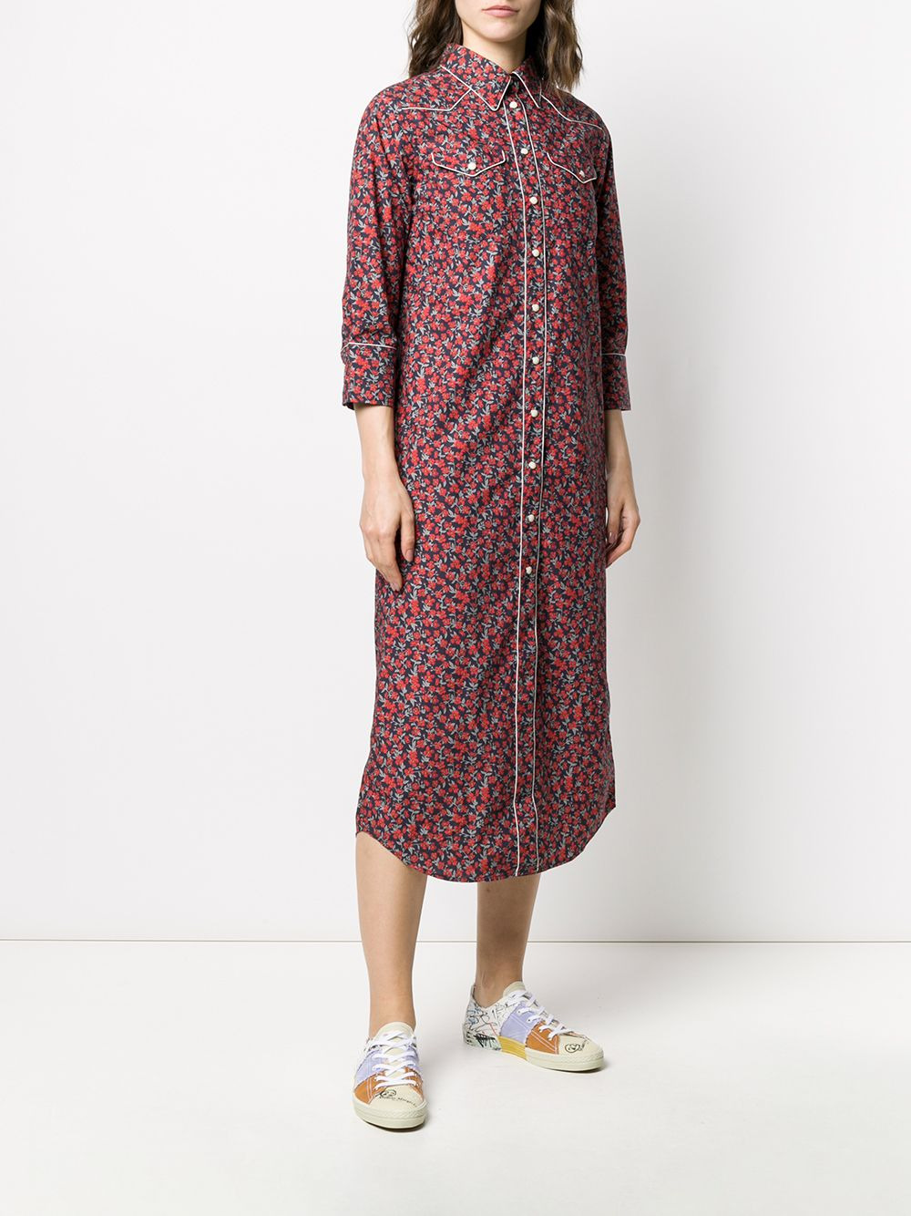 floral shirt dress - 3