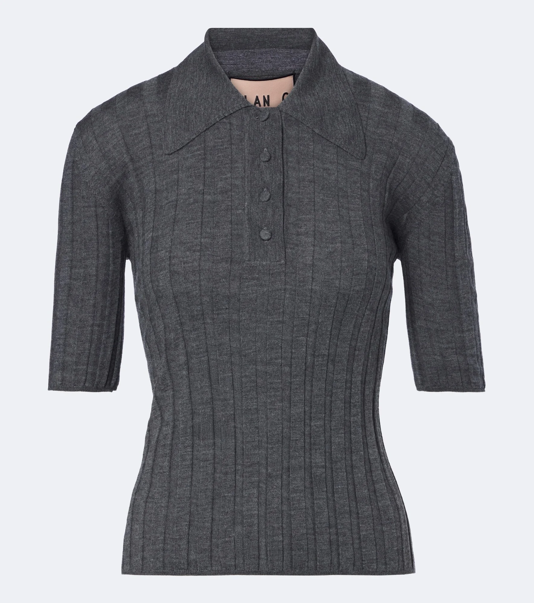 Wool polo sweater - 1