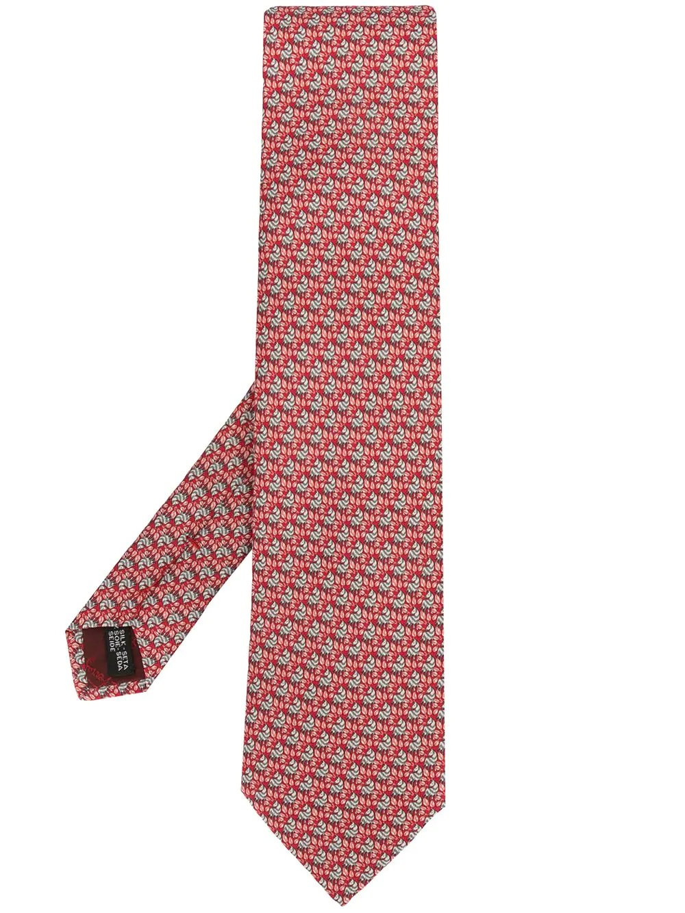 pointed silk tie - 1