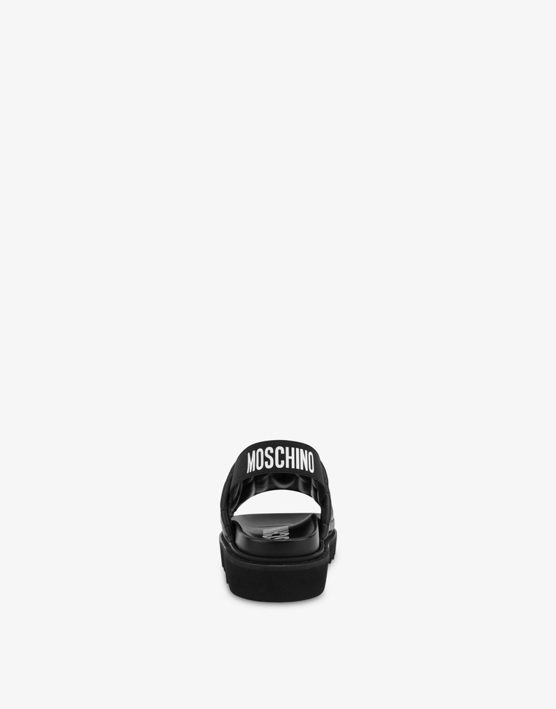 Moschino M QUILTED NAPPA LEATHER SANDALS outlook