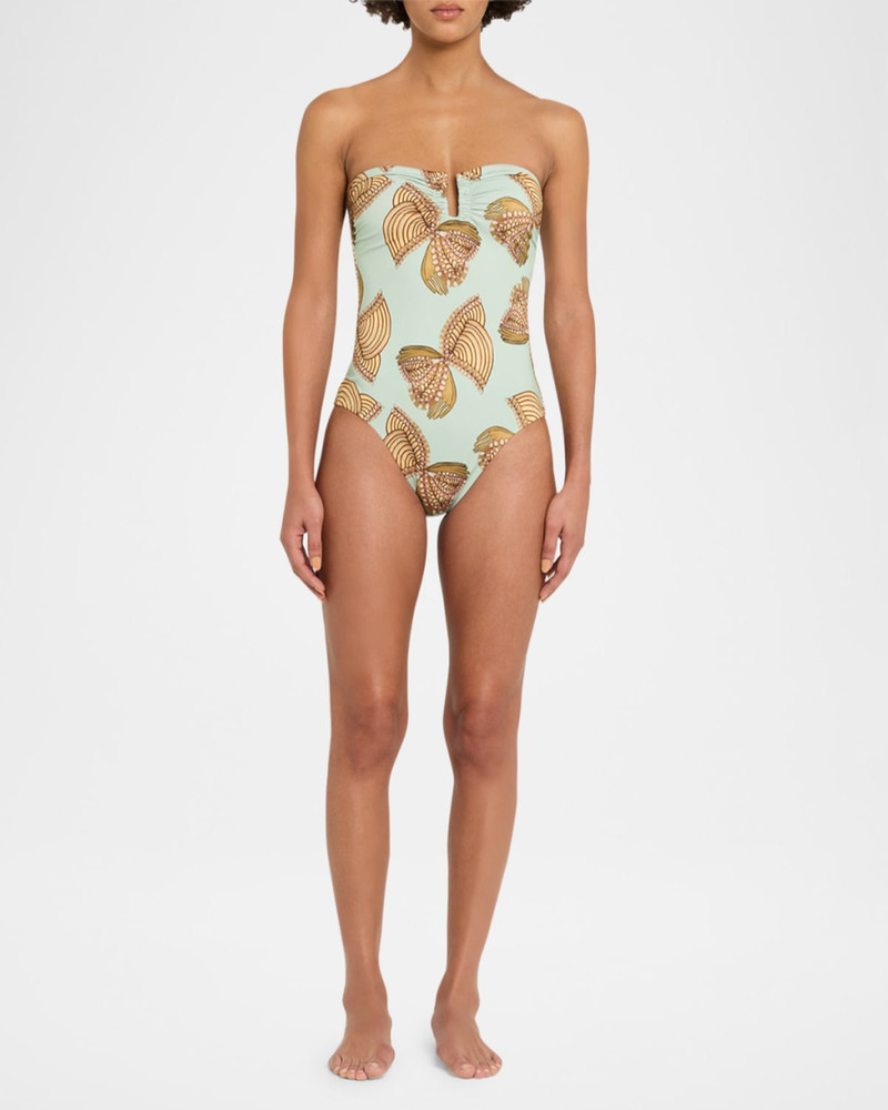 ULLA JOHNSON Monterey Strapless One-Piece Swimsuit outlook