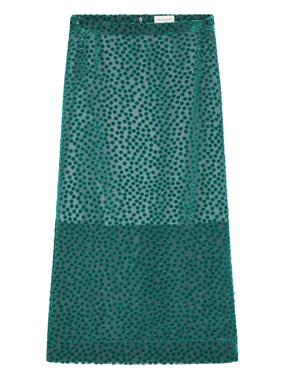 Devoré spot-pattern skirt - 1