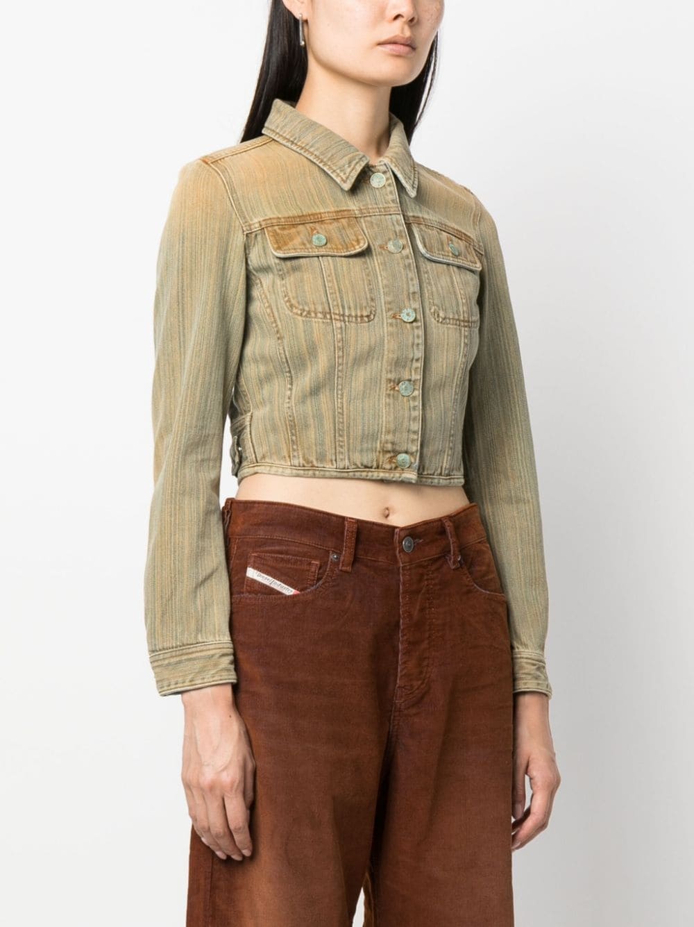 De-Slimmy cropped denim jacket - 4
