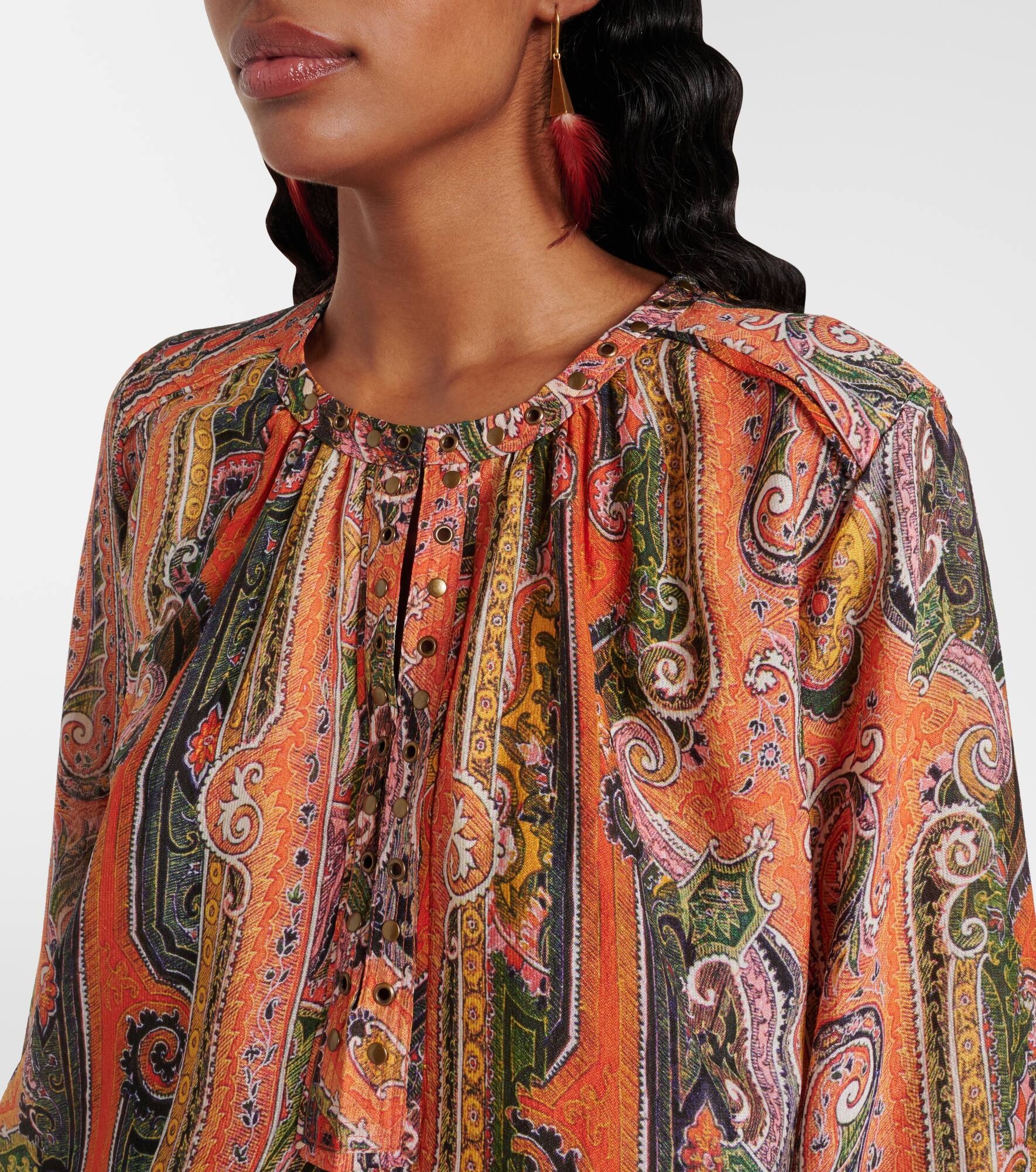 May printed silk top - 4