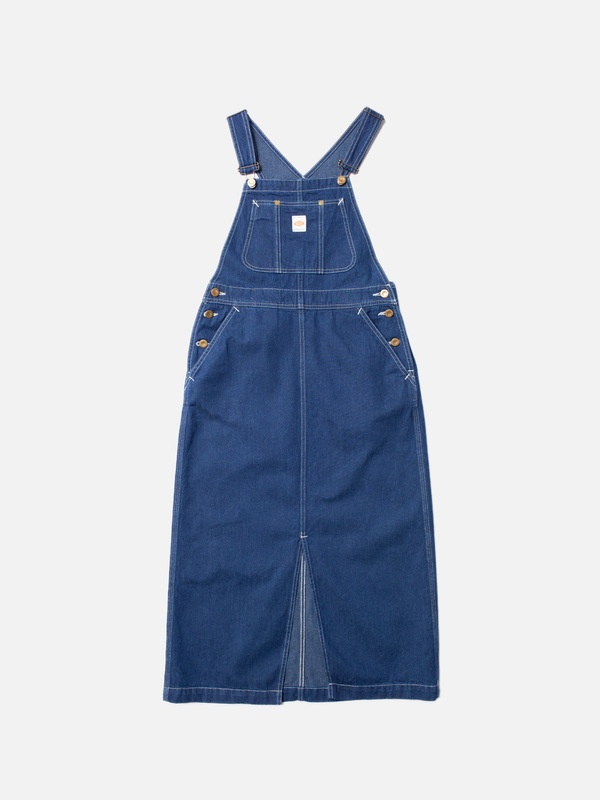 Inger Utility Denim Dungarees Dress Blue - 2