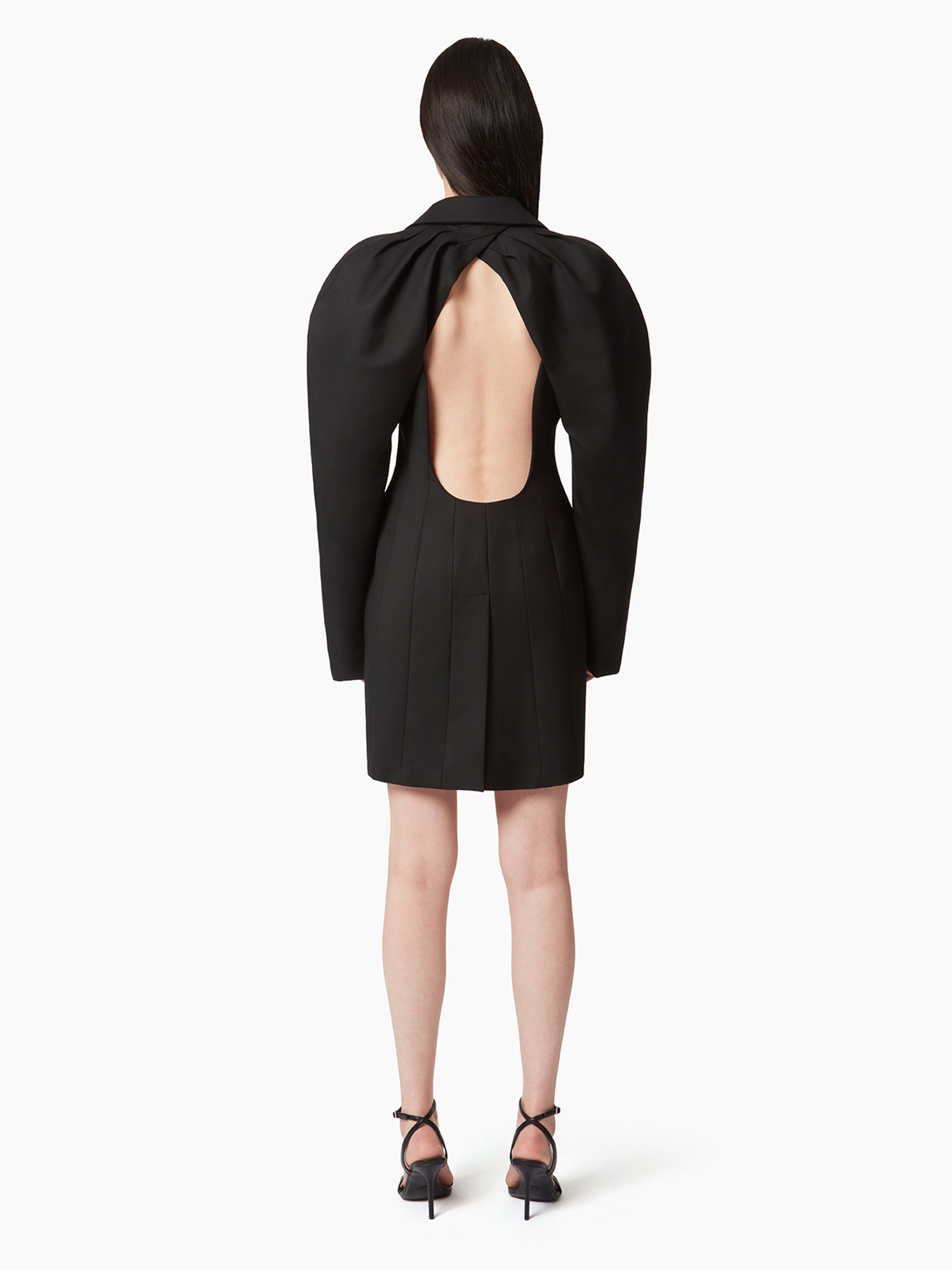 HALTER COAT WITH COCOON SLEEVES - 4