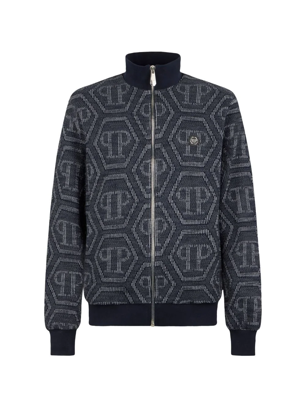 jacquard monogram jacket - 1