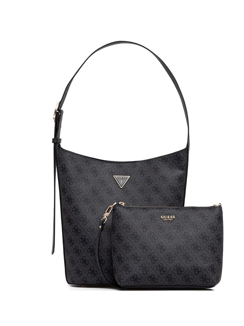 monogram-pattern buckle-detail bucket bag 1