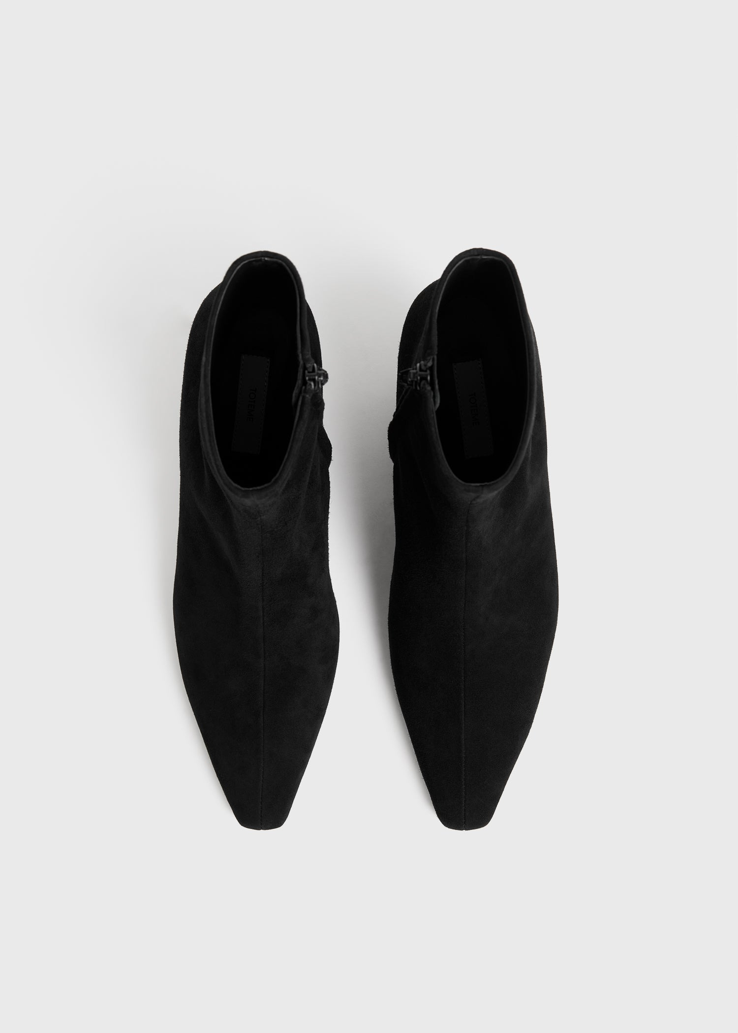 Slim suede ankle boots black - 4