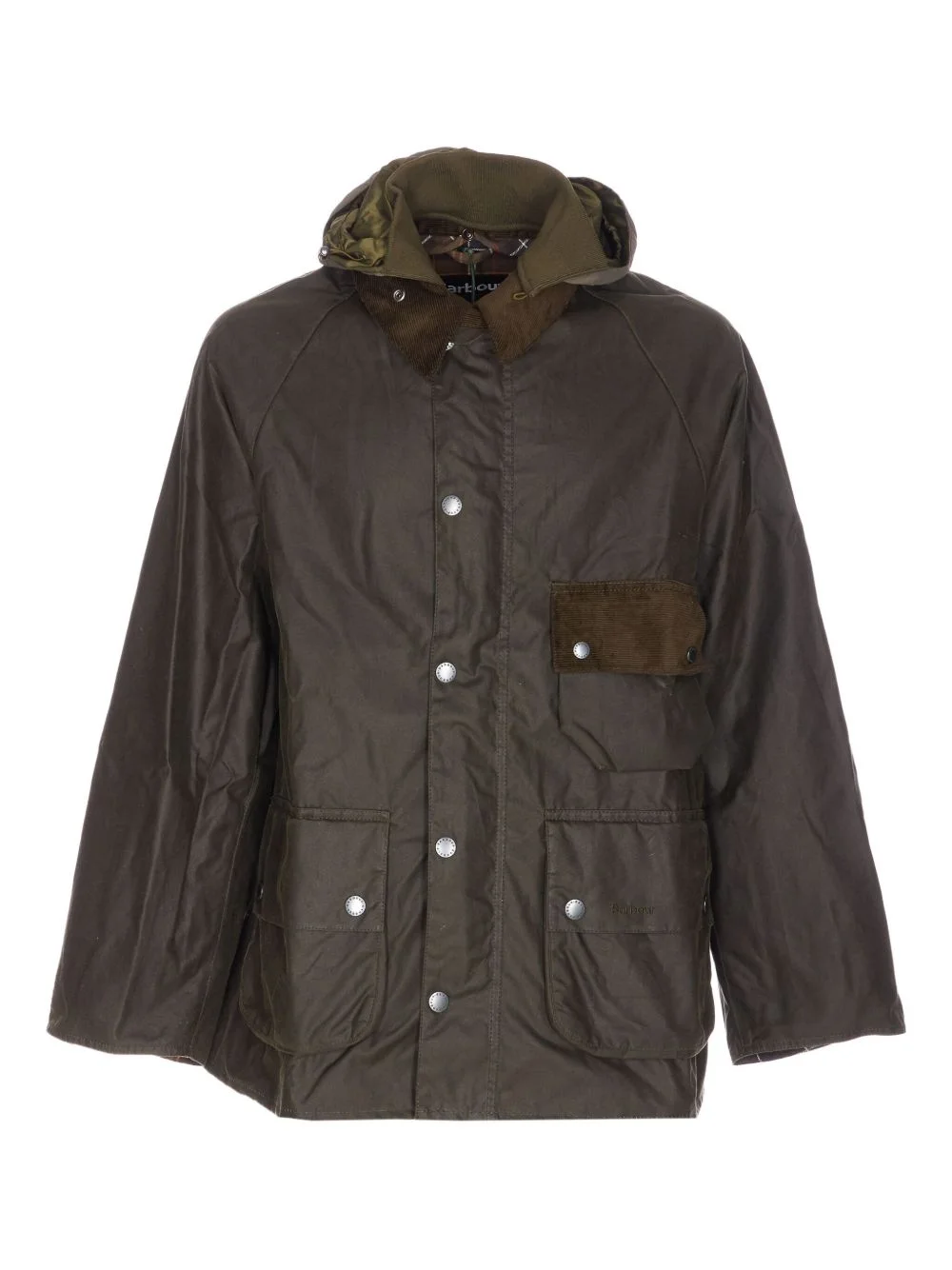 Solway removable-hood waxed jacket - 1