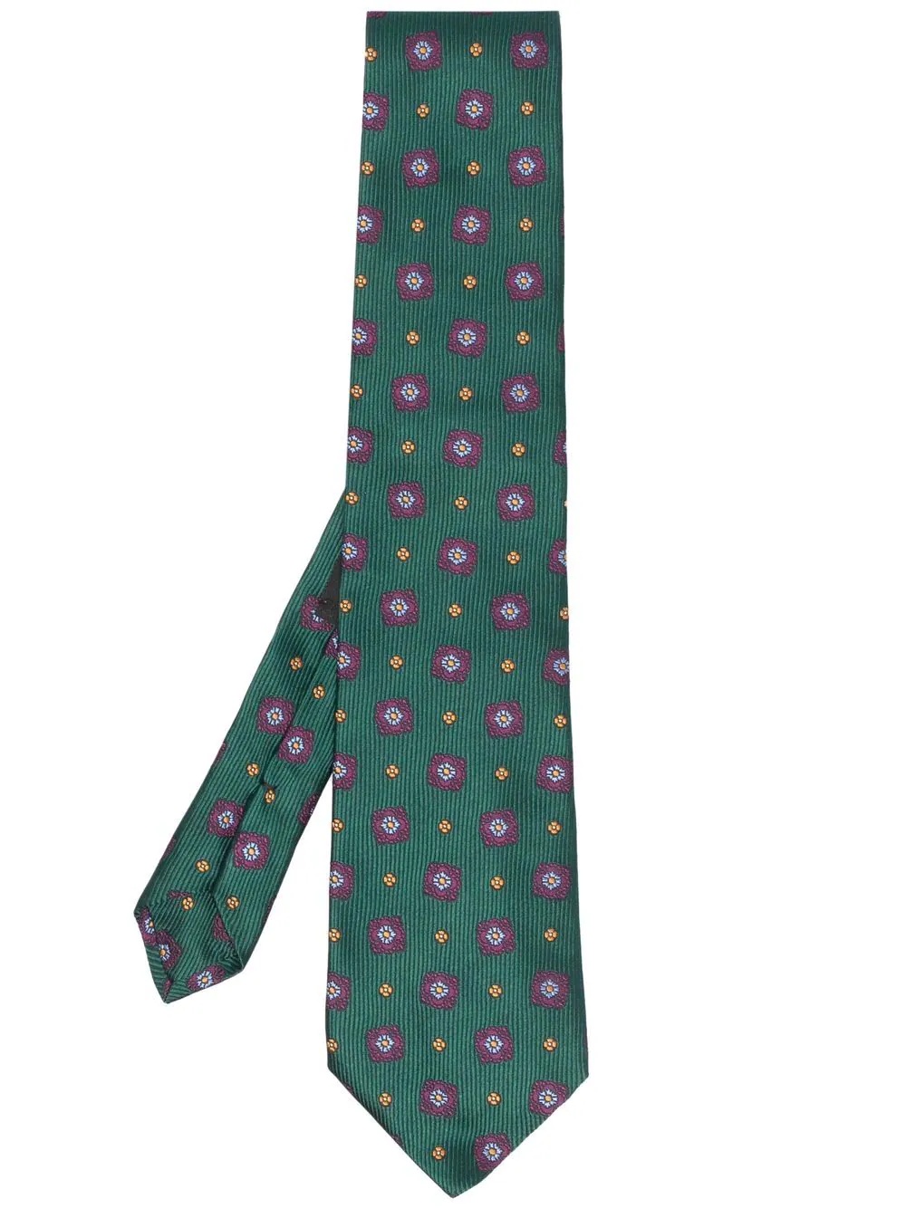 floral-print silk tie - 1