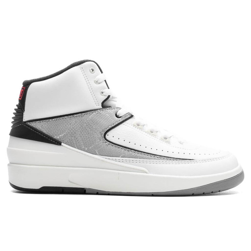 AIR JORDAN 2 RETRO 'PYTHON' - WHITE/FIRE RED/CEMENT GREY - 1
