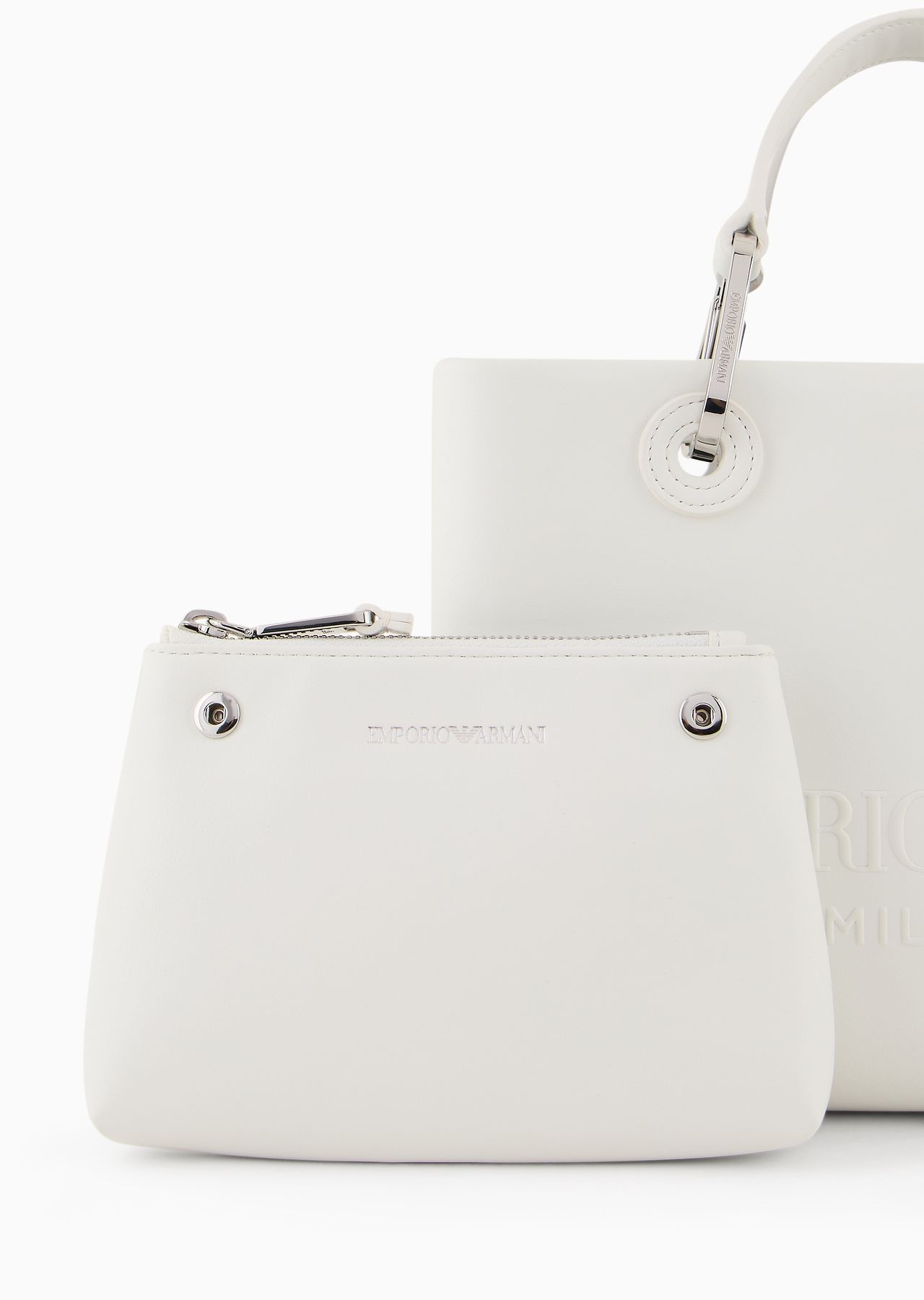 Small MyEA shopper bag with oversized embossed logo - 11