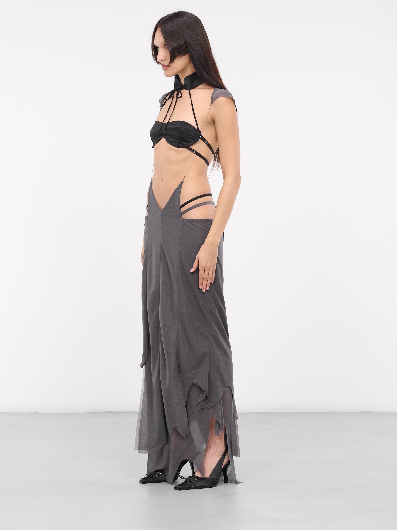 Draped Strap Dress - 2
