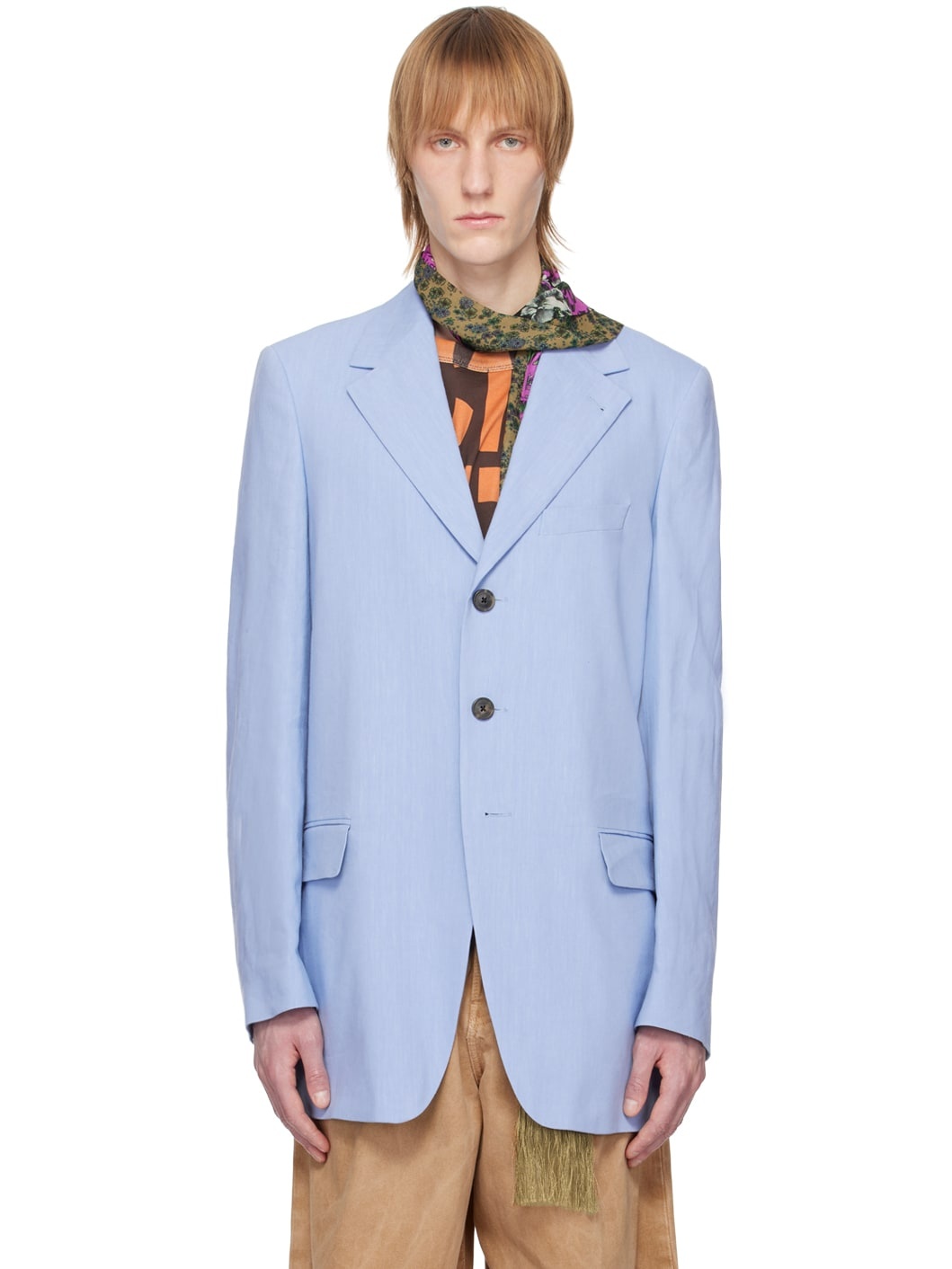 Blue Notched Blazer - 1