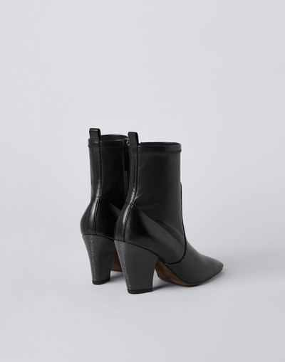 Brunello Cucinelli Soft nappa leather ankle boots with precious heel outlook