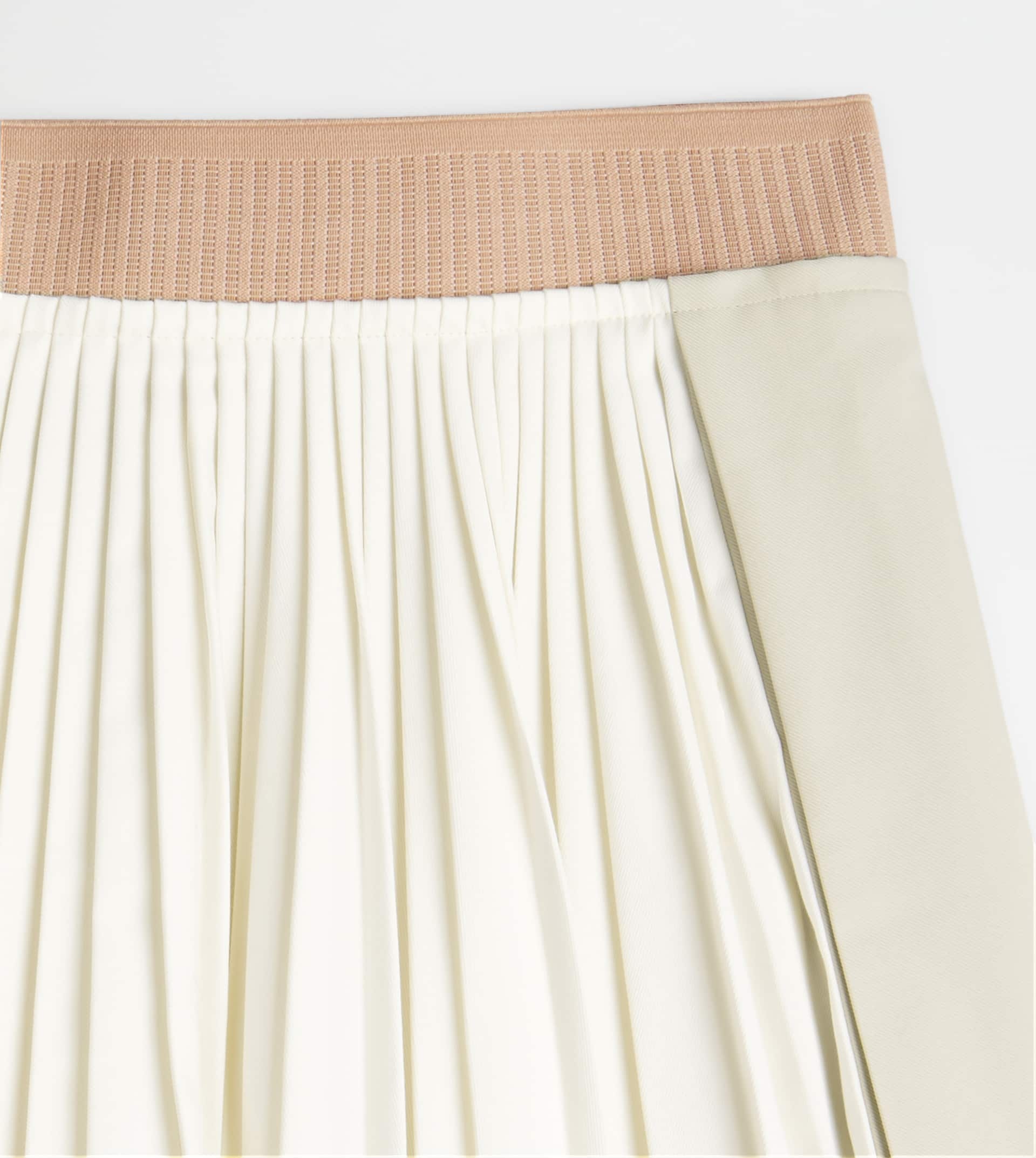 PLEATED SKIRT - BEIGE, WHITE - 9