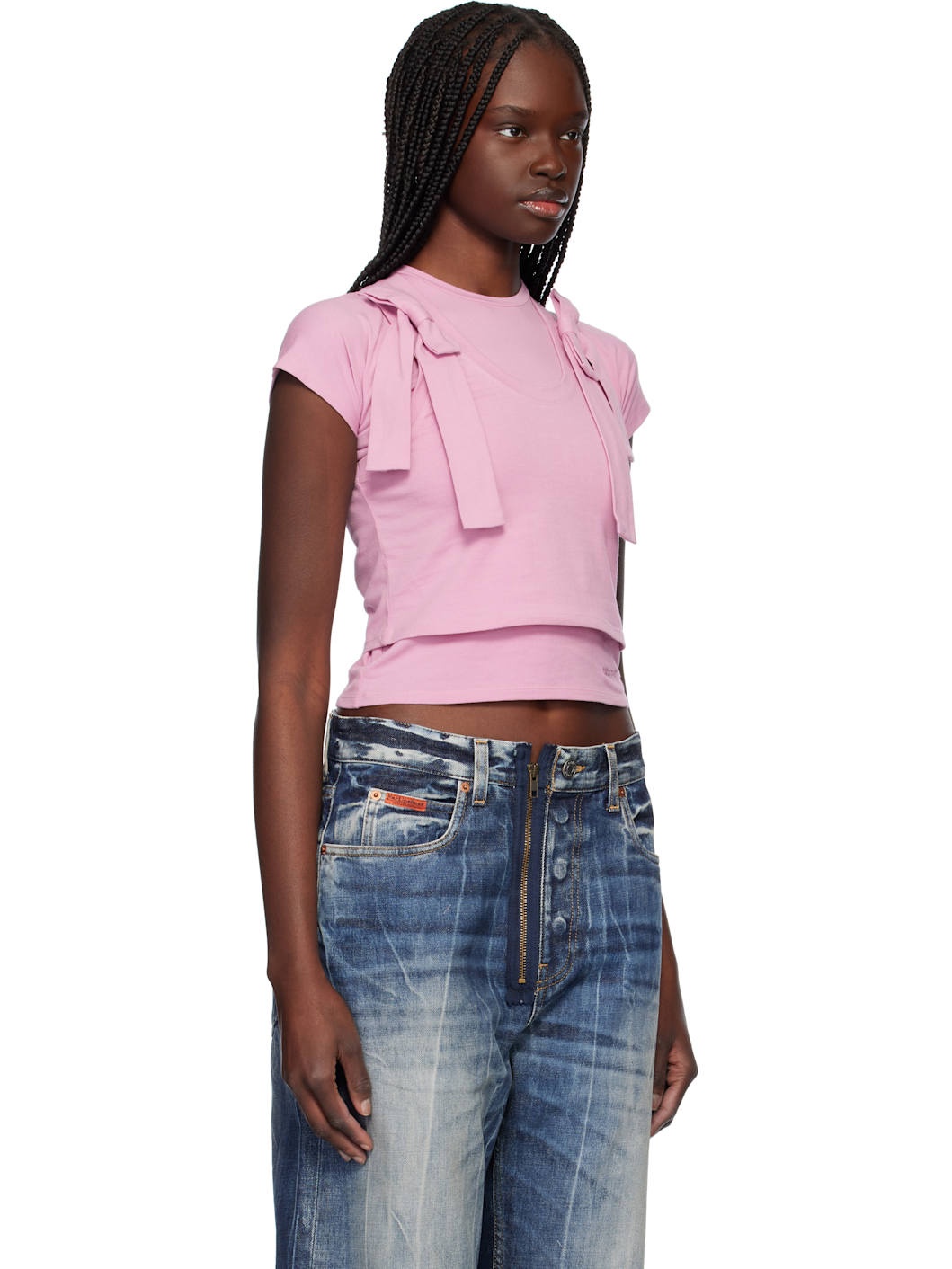 Pink Layered Ribbon Baby T-shirt - 2