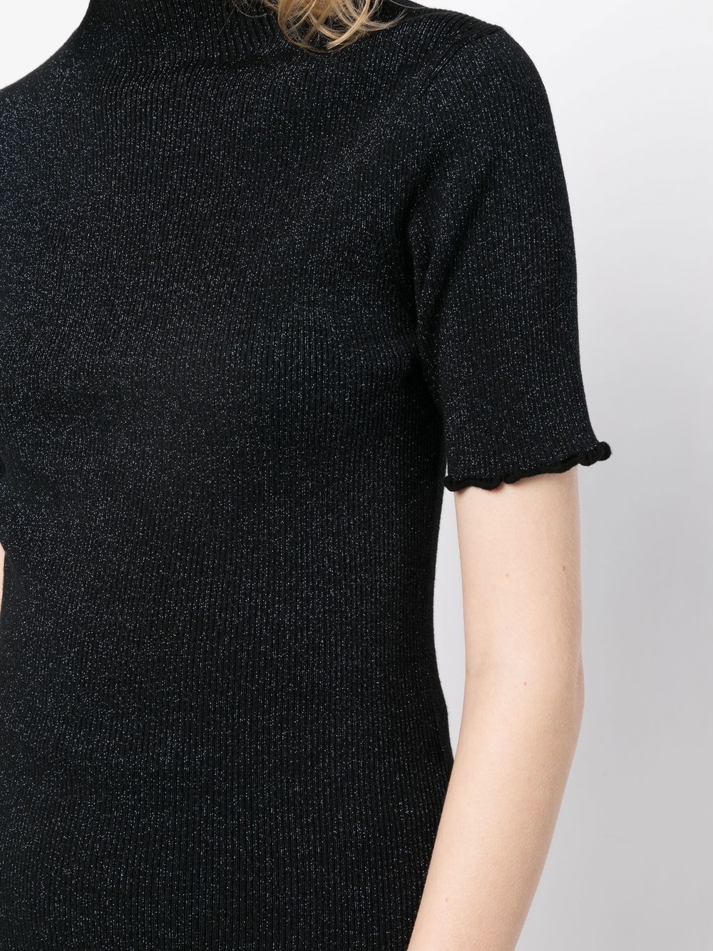 cut-out ribbed knit top - 5